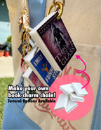 Mini 3D Books for Charm Bracelet, Key chain, Bag, E-Reader, Phone Charm, DIY - Custom Cover Option Available w/ Jump Ring - For Book Lovers