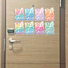 Load image into Gallery viewer, Funny Cruise Magnet - Punny Let&#39;s Get Ship Faced  - Several Colors
