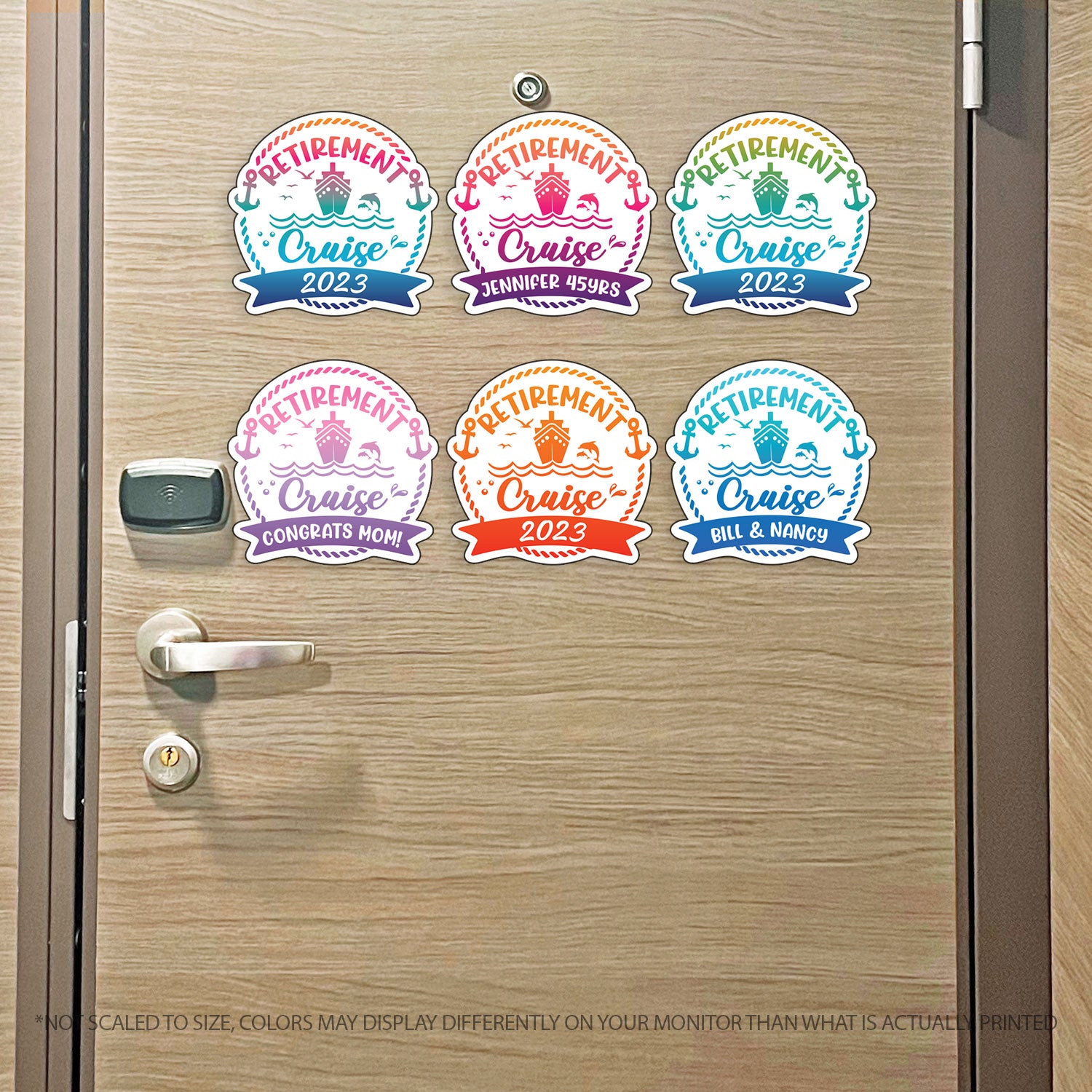 Retirement Cruise - Round Custom Cruise Magnet - Several Colors