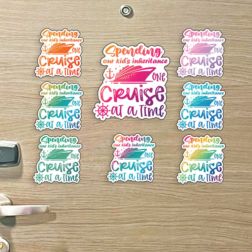 Couples Trip Cruise Magnet - Spending Our Kids Inheritance One Cruise at a Time - Several Colors