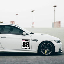 Load image into Gallery viewer, Custom Magnet Track Autocross Race Car Reusable Number Plate (1pc)
