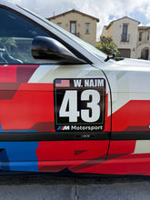 Load image into Gallery viewer, Custom Magnet Track Autocross Race Car Reusable Number Plate (1pc)
