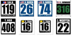 Custom Magnet Track Autocross Race Car Reusable Number Plate (1pc)