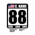 Custom Magnet Track Autocross Race Car Reusable Number Plate (1pc)
