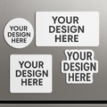 Custom Company Logo Printed Magnet Any Size Ratio - Cut to Design, Rectangle, Square, Circle - Scratch Resistant, Waterproof, Can Be Outdoor (1pc)