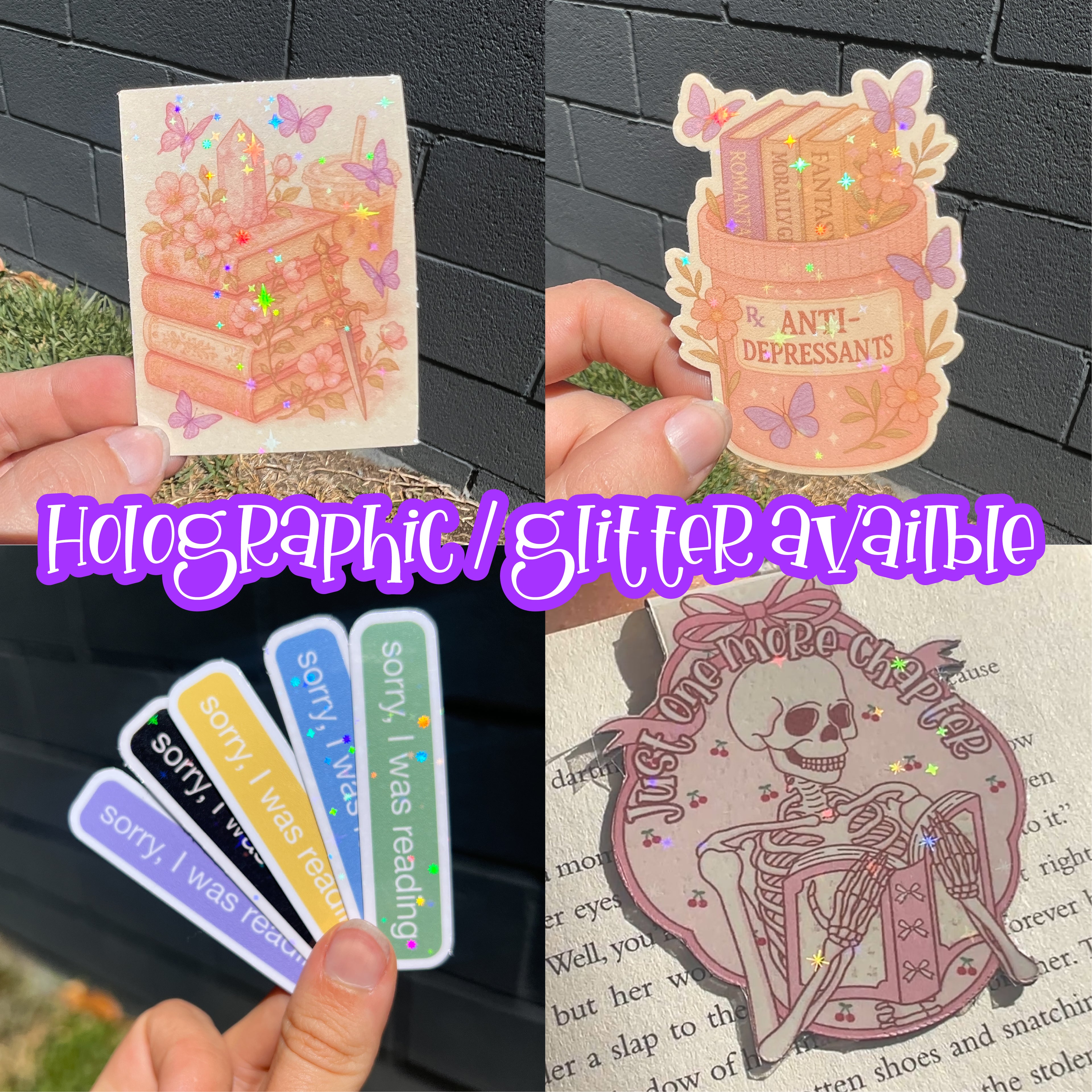 Funny Pop Art Style Pink Magnetic Bookmark - Don't Bother Me I'm Reading - Available in Holographic - 1pc