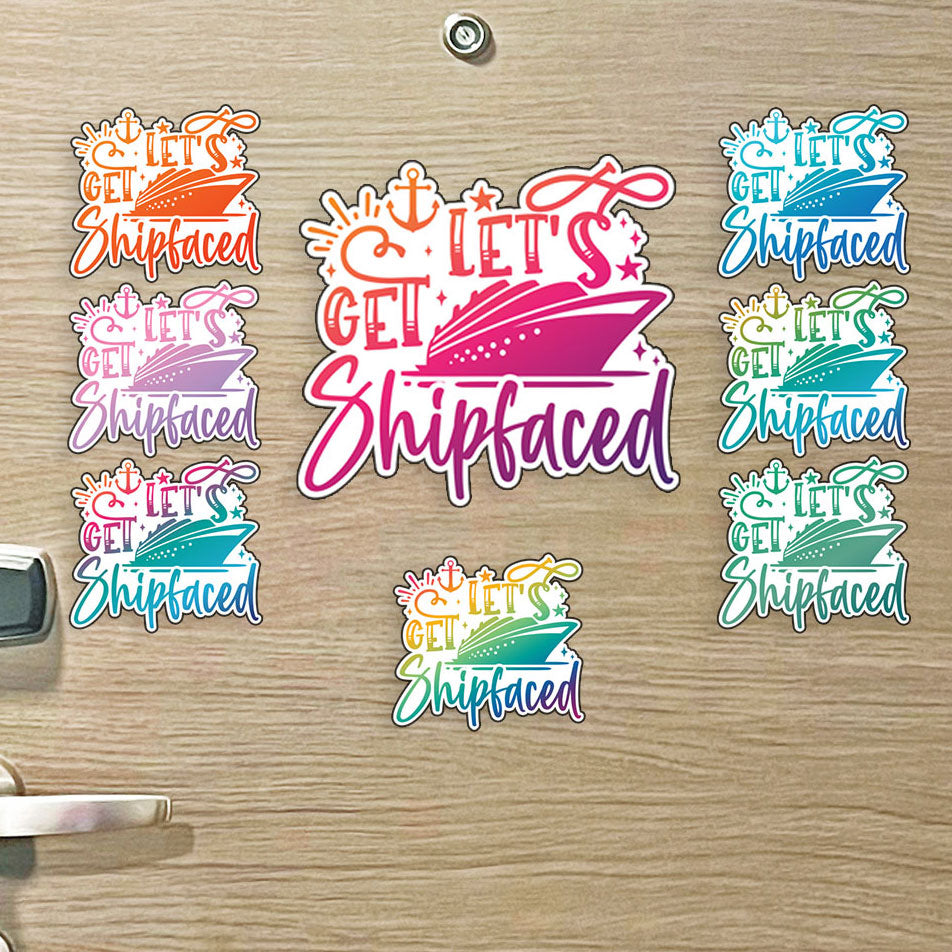 Let's Get Ship Faced - Drink Package Funny Cruise Magnet  - Several Colors