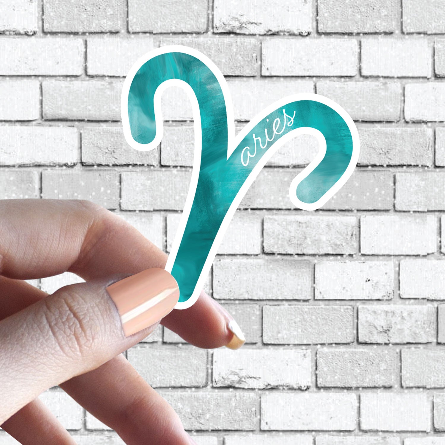 Zodiac Sign Sticker - w/ Cute Cursive Writing