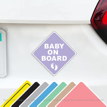 Load image into Gallery viewer, Baby On Board Caution Magnet w/ Baby Feet - Several Colors Available
