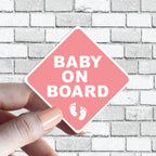 Baby On Board Caution Sticker - Several Colors Available - Several Color Options Available