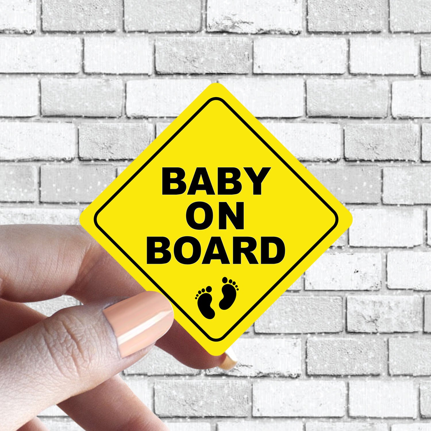 Baby On Board Caution Sticker - Several Colors Available - Several Color Options Available