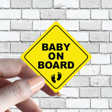 Load image into Gallery viewer, Baby On Board Caution Sticker - Several Colors Available - Several Color Options Available
