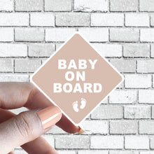 Load image into Gallery viewer, Baby On Board Caution Sticker - Several Colors Available - Several Color Options Available
