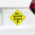 Baby Wizard On Board Caution Magnet - Caution Sign Wizards On Board