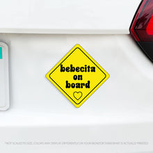 Load image into Gallery viewer, Latin Baby On Board Bebecita on Board Magnet - para Los Conejos
