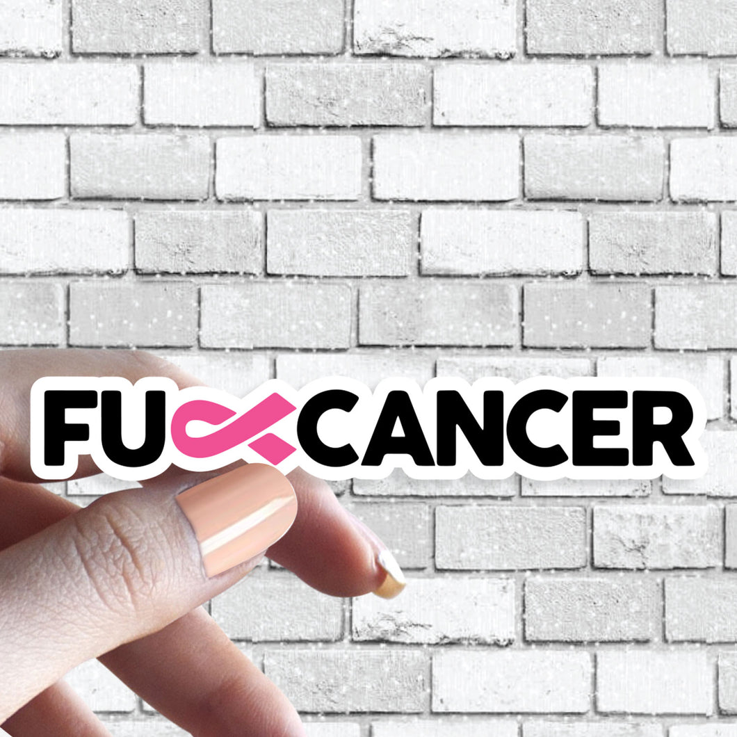 F Cancer Fuck Breast Cancer Sticker