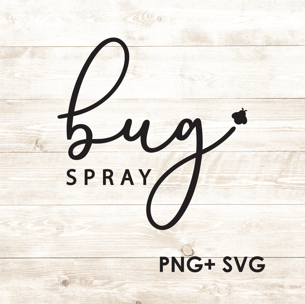 Bug Spray - SVG + PNG - Digital Download