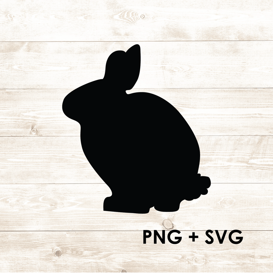 Simple Bunny Rabbit- Happy Easter - Easter Egg - SVG + PNG - Digital Download-Digital Download-Too Sweet SVGs