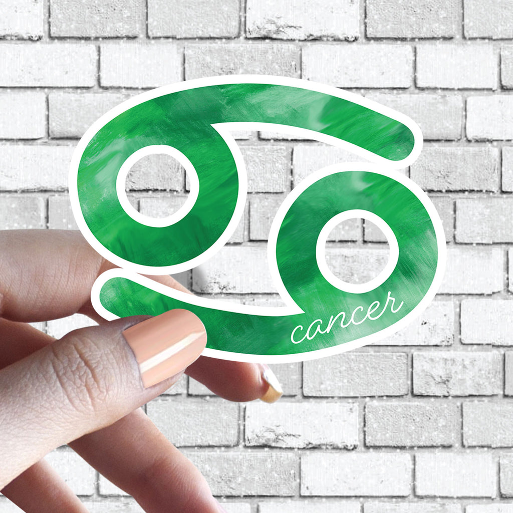 Zodiac Sign Sticker - w/ Cute Cursive Writing