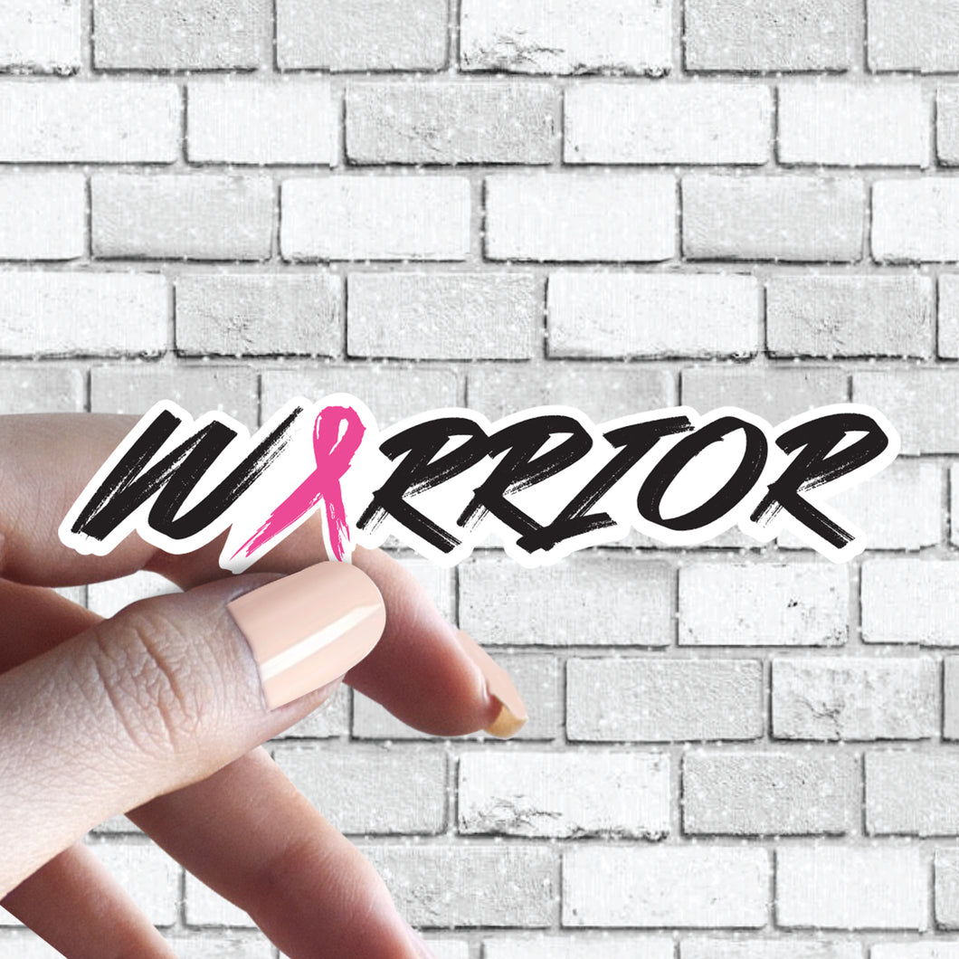 Cancer Warrior Ribbon F Cancer Fuck Cancer Sticker - Several Ribbon Colors