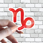 Zodiac Sign Sticker - w/ Cute Cursive Writing