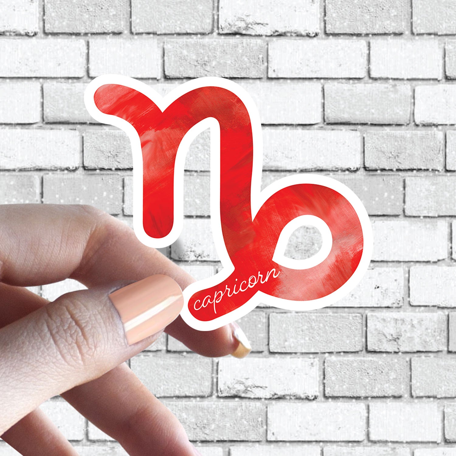 Zodiac Sign Sticker - w/ Cute Cursive Writing