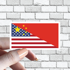 CUSTOM Half and Half ANY FLAGS Sticker - Any Country Flag
