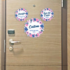 Round Customizable - Pink and Blue Nautical Wreath with Shells and Flowers - Awesome Cruise Magnet - Custom