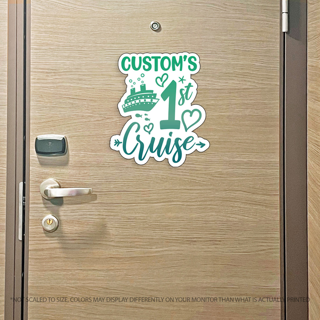 My First Cruise - Colorful Cruise Magnet with Custom Name - First Timer - Several Colors