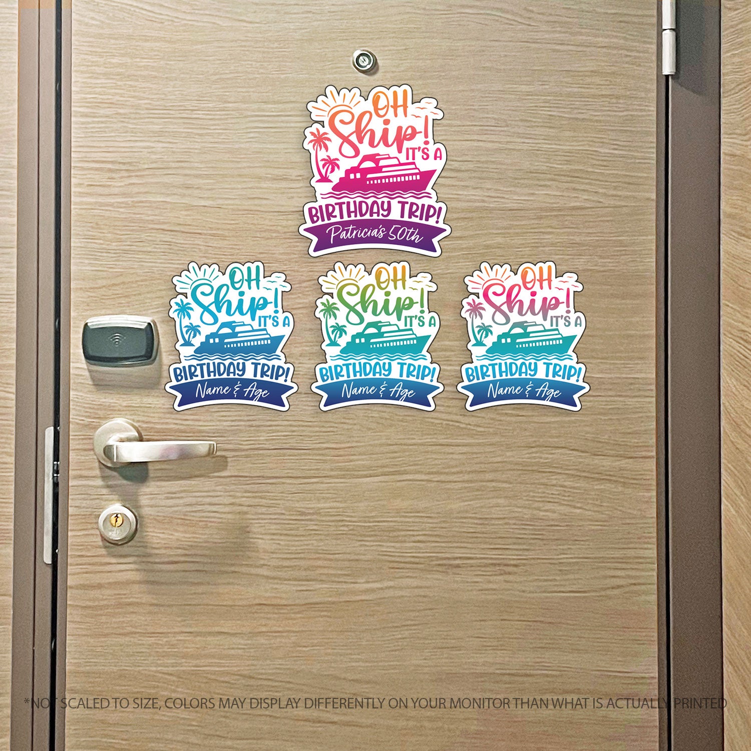Custom Birthday Cruise Magnet - Oh Ship! It's a Birthday Trip - Several Colors
