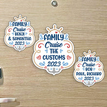 Load image into Gallery viewer, Custom Family Name 2023 / 2024 Trip w/ Anchor &amp; Hearts - Custom Cruise Magnet - Several Colors
