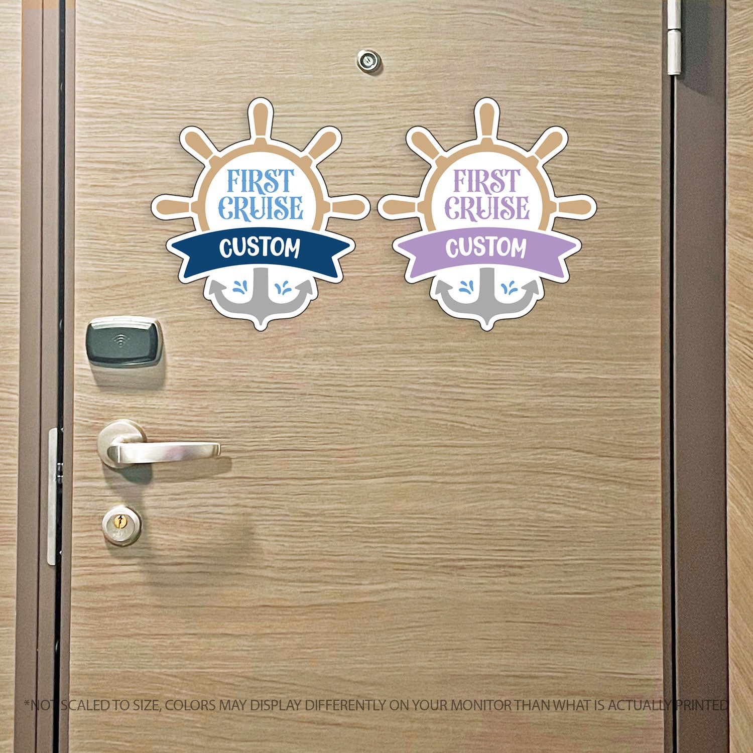 Custom First Cruise Custom Name w/ Anchor & Helm - Custom Cruise Magnet - Several Colors