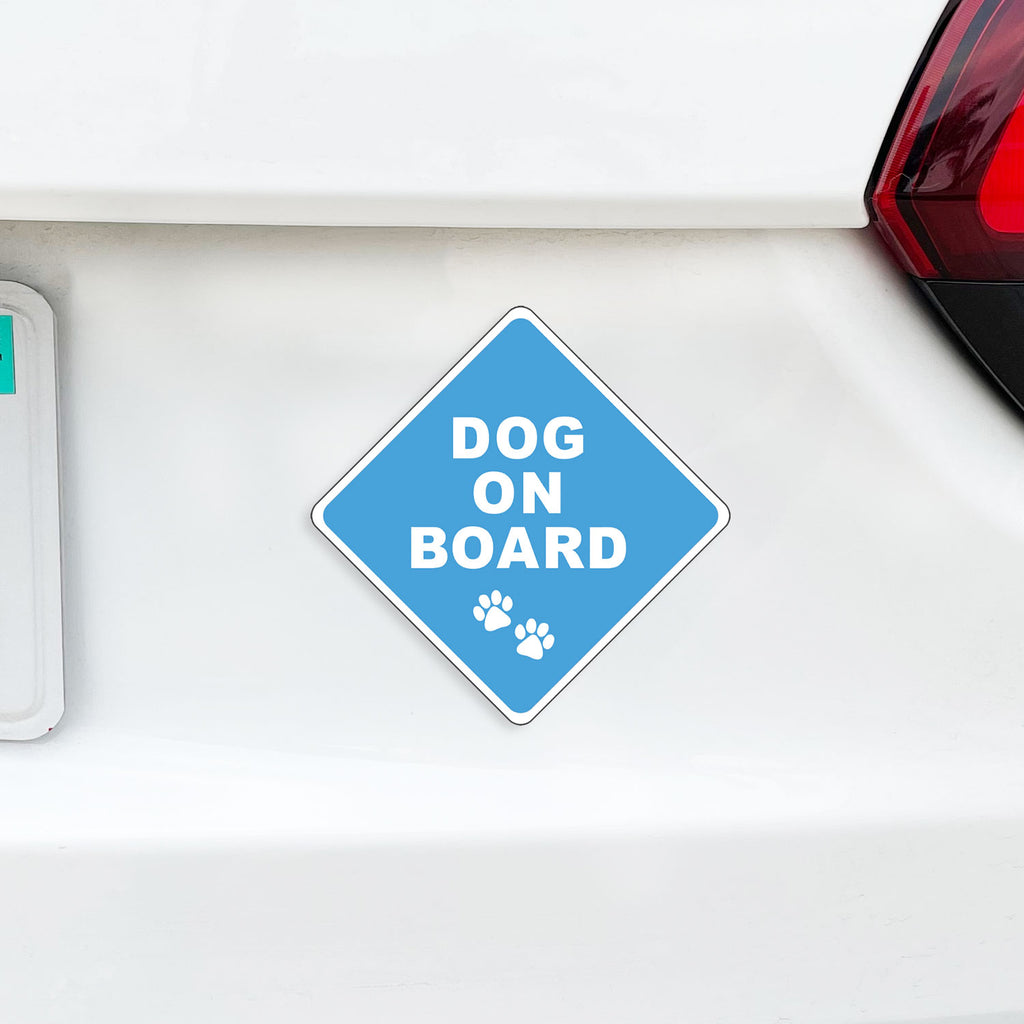 Dog On Board Caution Magnet - Dogs on Board - Several Colors Available