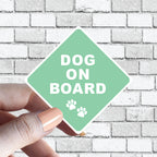 Dog on Board Caution Sticker - Several Colors Available - Several Color Options Available