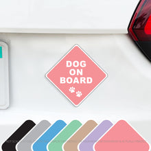 Load image into Gallery viewer, Dog On Board Caution Magnet - Dogs on Board - Several Colors Available
