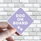 Dog on Board Caution Sticker - Several Colors Available - Several Color Options Available