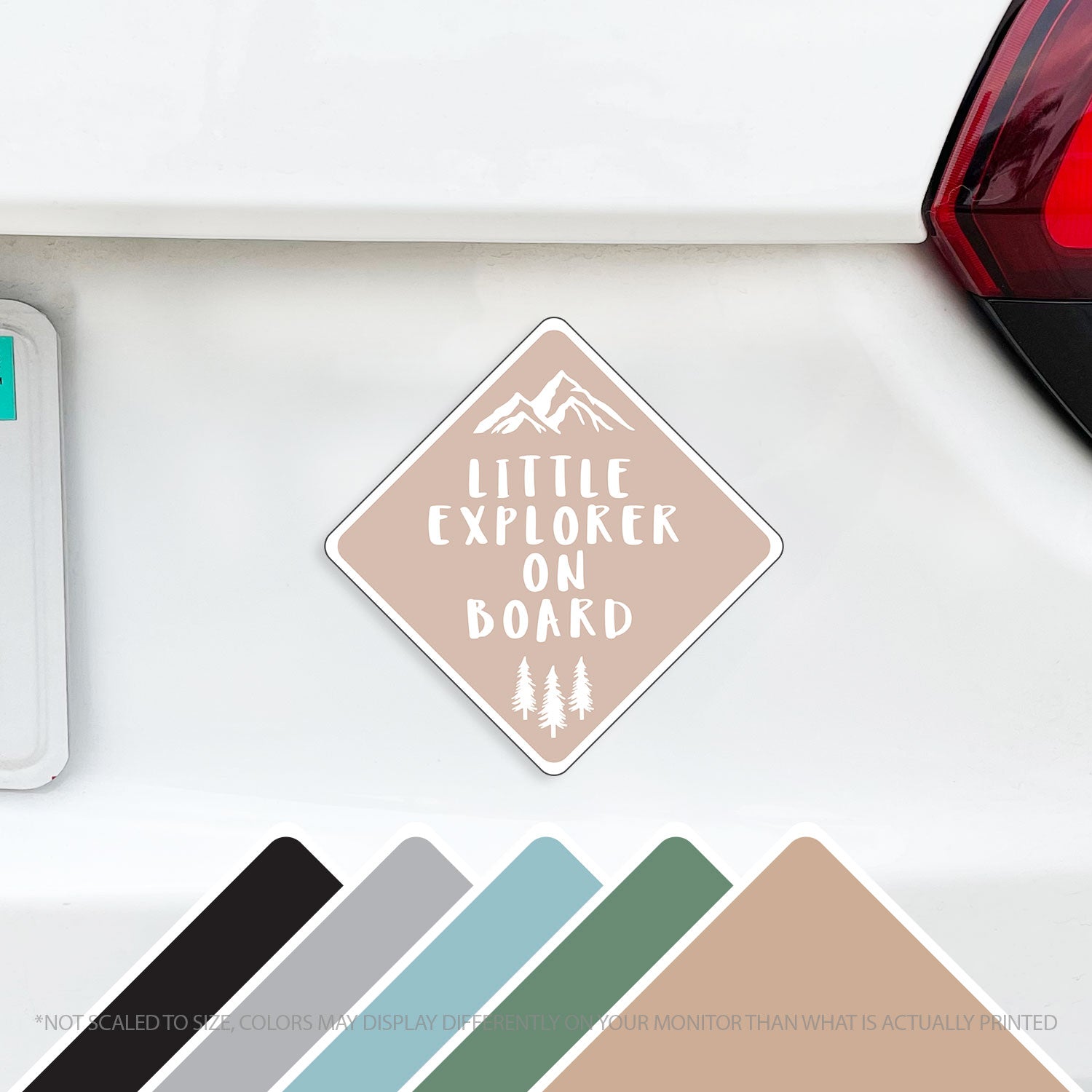 Little Explorer on Board - Baby On Board Caution Car Magnet - Several Colors Available