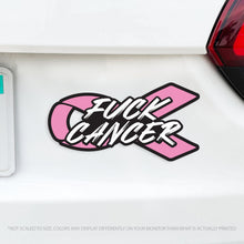 Load image into Gallery viewer, Fuck Cancer Sideways Ribbon Magnet - FU Cancer Ribbon - Several Colors Available
