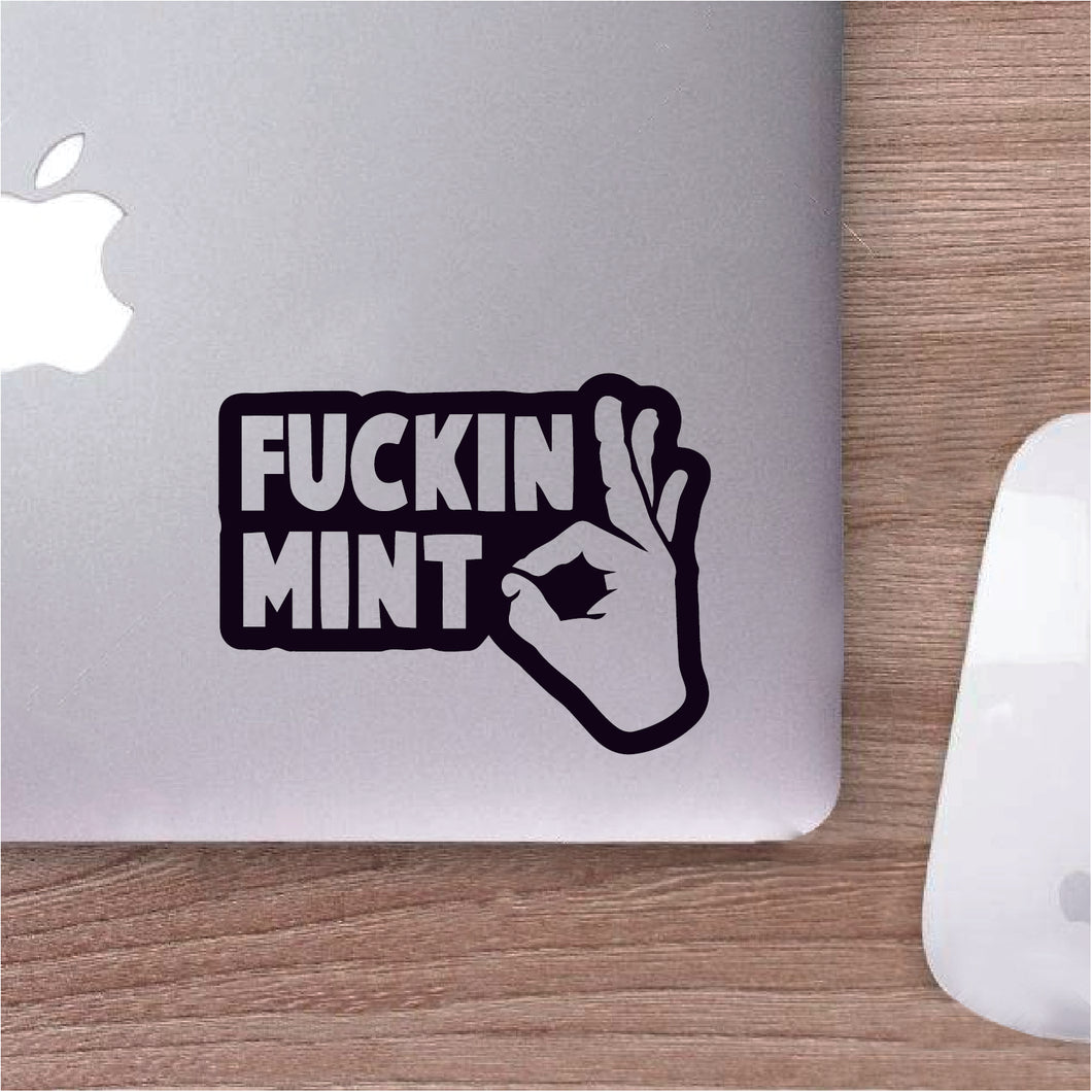 Fucking Mint Funny JDM Outlined Decal-Decal-Too Sweet SVGs