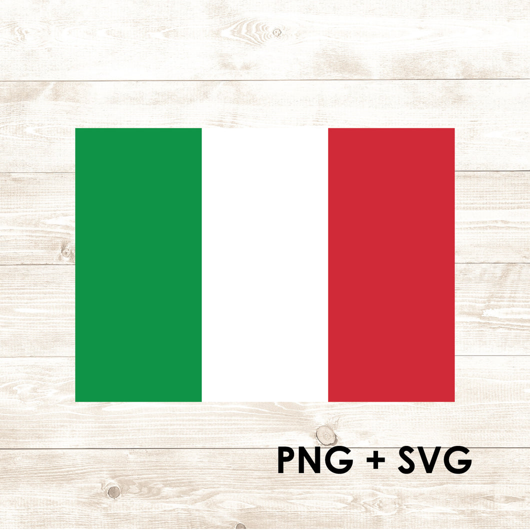 Italy Flag - Flag of Italy - Italian Flag - SVG + PNG - Digital Download-Digital Download-Too Sweet SVGs