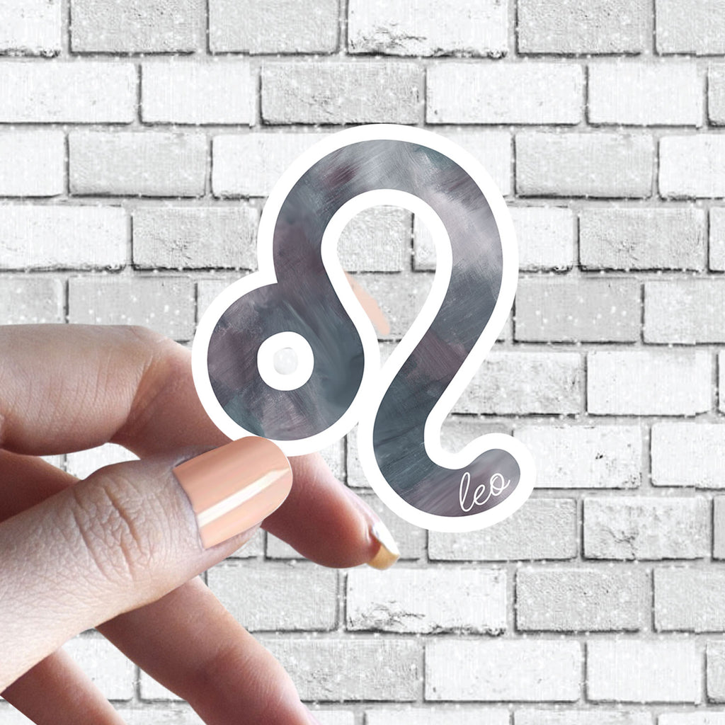 Zodiac Sign Sticker - w/ Cute Cursive Writing