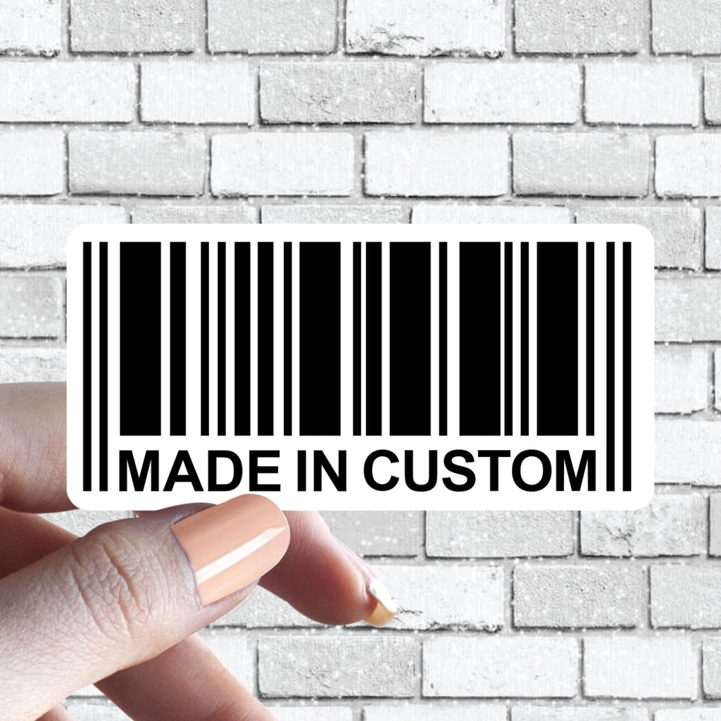 Made in "Insert Text" Custom Text Sticker -Pick Your City, State, Country