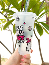 Load image into Gallery viewer, A Groovy Halloween - Spooky Season - Cute Pink Hippie Ghost Halloween Cold Cup Tumbler
