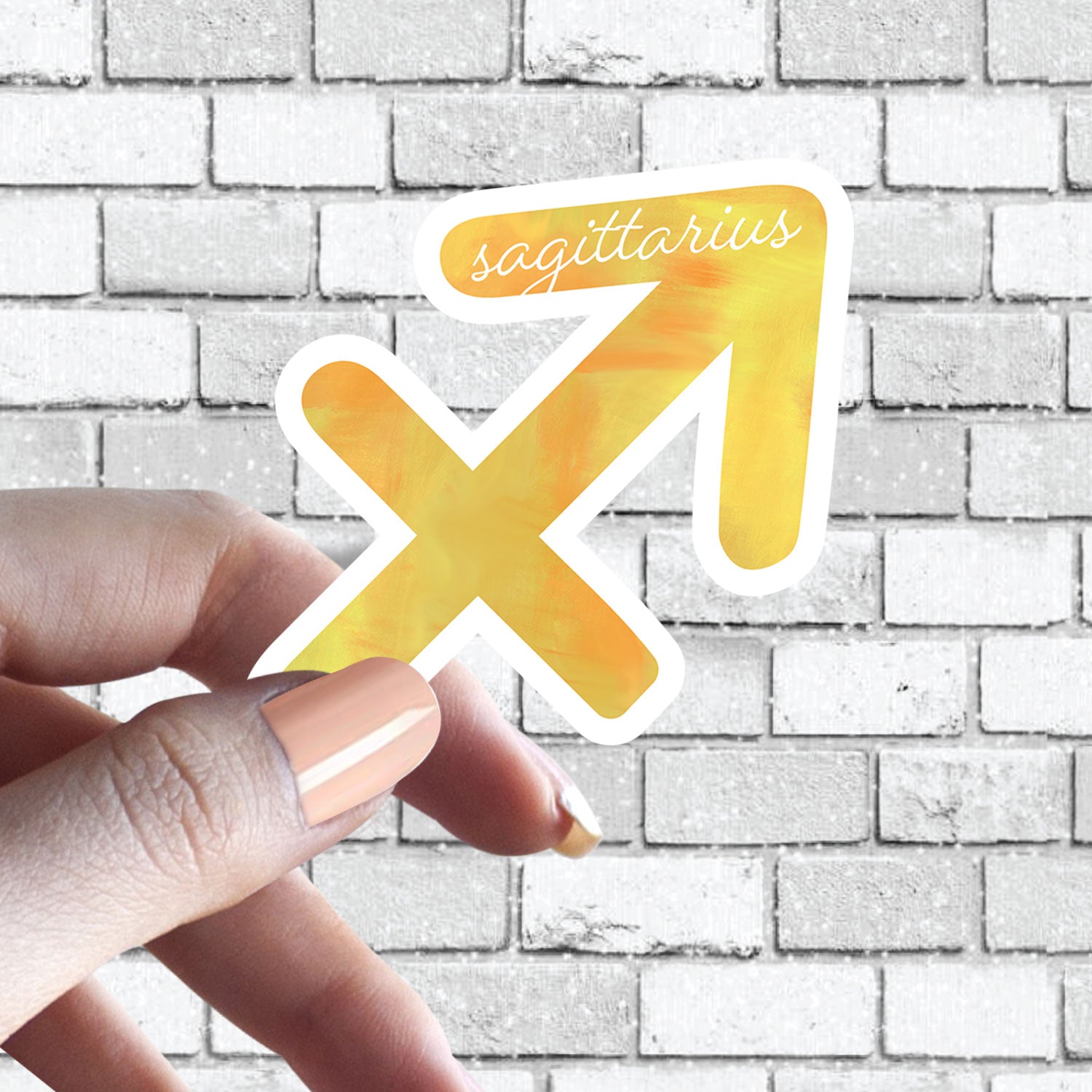 Zodiac Sign Sticker - w/ Cute Cursive Writing