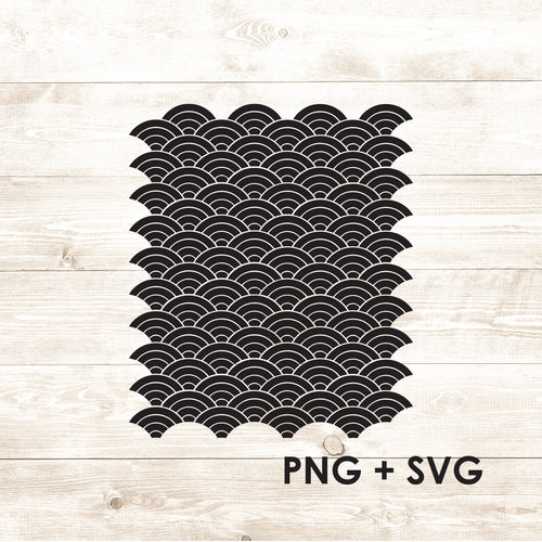 Seigaiha Pattern - SVG + PNG - Digital Download-Digital Download-Too Sweet SVGs