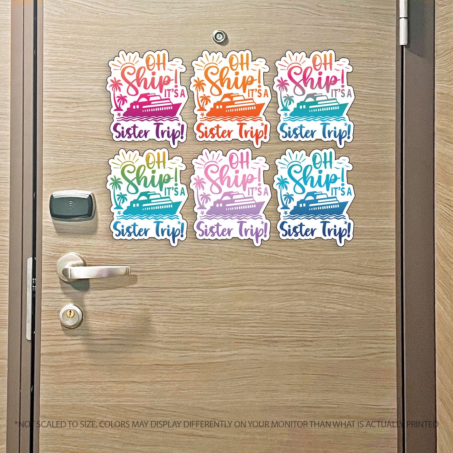 Sister Trip Cruise Magnet - Punny Oh Ship! It's a Girls Trip - Several Colors