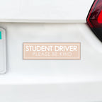 Student Driver Please Be Kind Magnet, Funny New Driver Car Magnet - Several Color Options Available