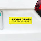 Student Driver Please Be Kind Magnet, Funny New Driver Car Magnet - Several Color Options Available