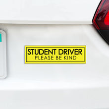 Load image into Gallery viewer, Student Driver Please Be Kind Magnet, Funny New Driver Car Magnet - Several Color Options Available
