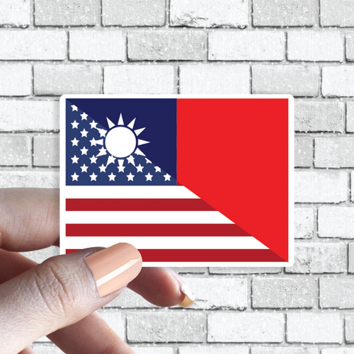 CUSTOM Half and Half ANY FLAGS Sticker - Any Country Flag